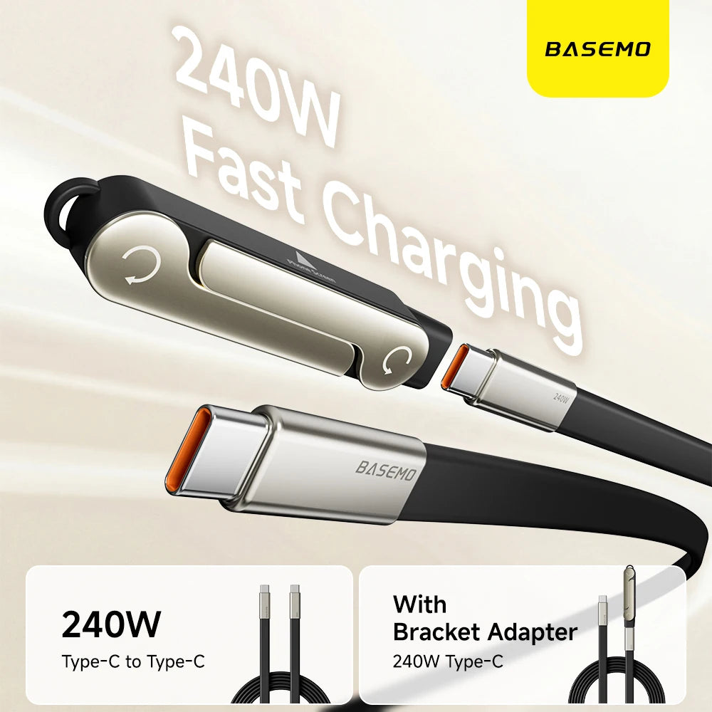 2in1 USB Type-C 変換アダプター スマホスタンド 240W 急速充電 PD5A データ転送 480Mbps 亜鉛合金 iPhone15 16 17 1.5m