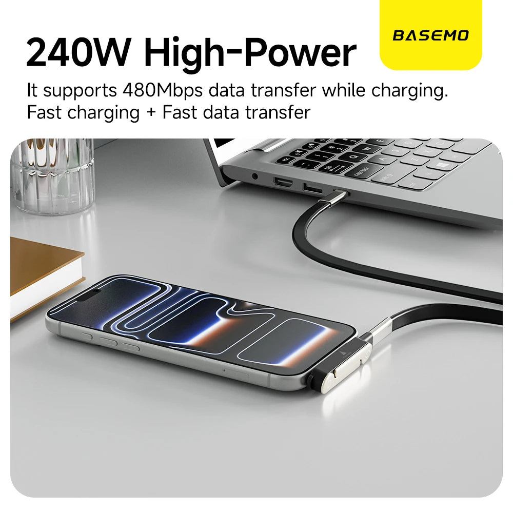 2in1 USB Type-C 変換アダプター スマホスタンド 240W 急速充電 PD5A データ転送 480Mbps 亜鉛合金 iPhone15 16 17 1.5m
